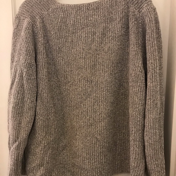 SOLD Oversized Cotton V-neck J Crew Mercantile Sweater - Picture 2 of 2